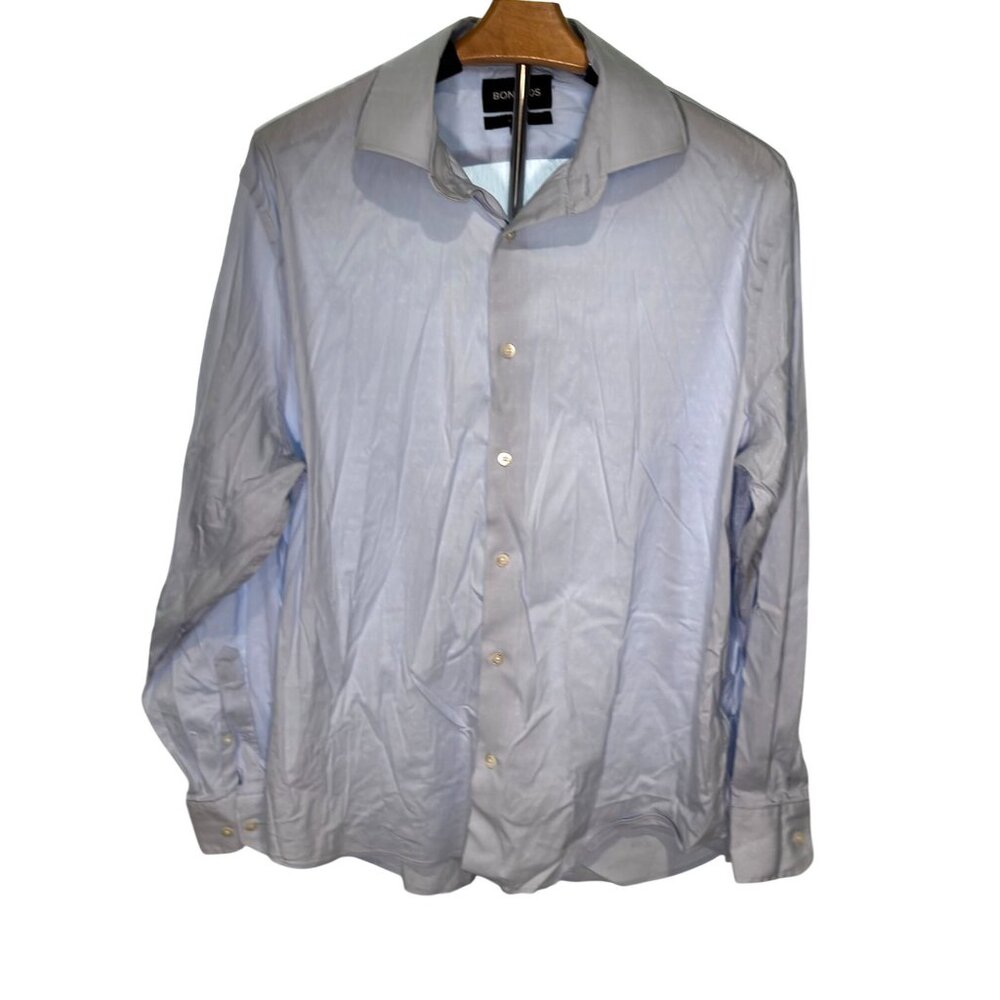 Bonobos Mens Light Blue Dress Shirt Athletic Fit 16.5/35